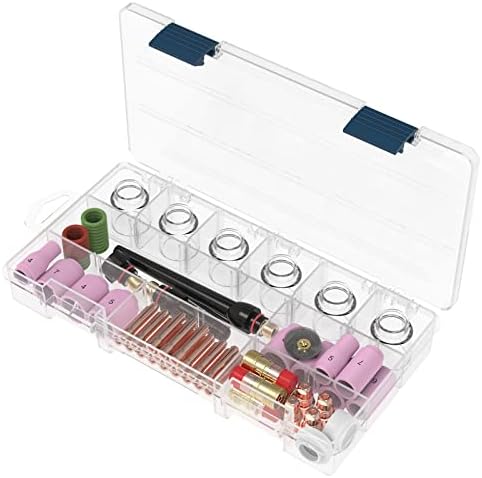 YESWELDER 71Pcs TIG Welding Torch Stubby Gas Lens #12 Glass Cup Kit