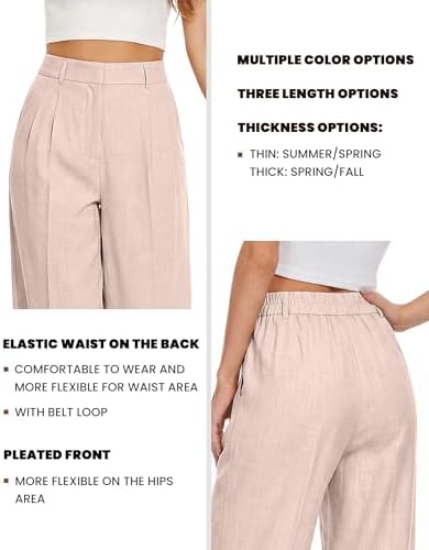 FUNYYZO Wide Leg Dress Pants for Women Work Slacks Business Casual Outfits