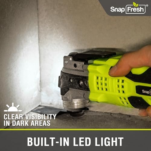 SnapFresh Cordless Oscillating Tool, 6 Variable Speed with 20 PCS Tool Kits