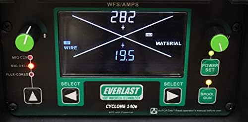 Cyclone 140E MIG Welder – 140 Amp Flux Core Welding Machine | 110V Portable Welder for Home & DIY Projects