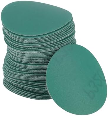 Car Sanding Discs 2inch 320 Grit Abrasion Resistance | Round Hook and Loop Sandpaper Green 50 Pcs