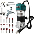 Wood Router,Electric Compact Wood Routers Tool for Woodworking,800W Hand Trimmer Laminate Milling Engraving Hand Machine Joiner Tool Electric,with 15PC 1/4" Router Bit Set, Slotting Trimming Carving