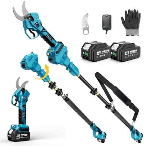 SEESII 2-in-1 Pole Electric Pruning Shears, 1.8" Cut Pole Cordless Pruner
