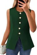 BTFBM Suit Vest Tops For Women Sleeveless Blazer Work Wear