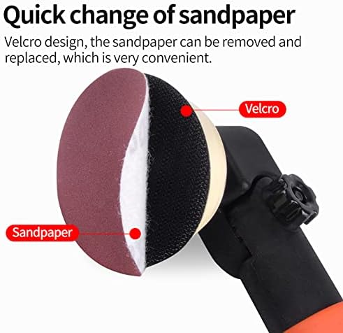 Woodworking Passive Rotary Sander - Sanding Tools Hand Held Bowl Sander with Rotatable Spindle Head 2 Inch 3 Inch Pads