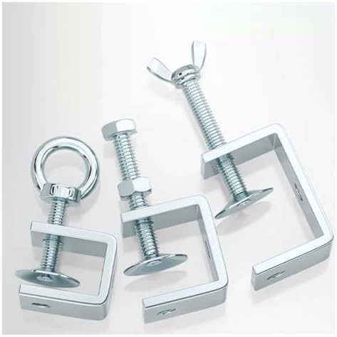 1PCS Galvanized Carbon Steel Tiger Clamp Multiple Shapes Open Height 20-130MM Thickened Material Fixed Fixture Clamping Device(130MM,Hexagonal)