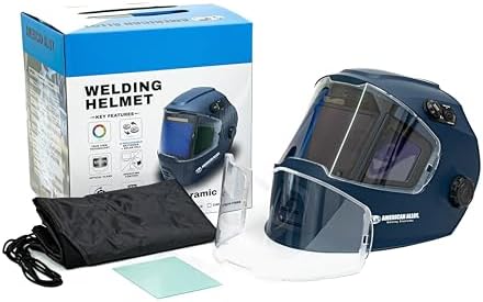 Electronic Welding Helmet Panoramic 5.6 – True Color Auto Darkening, 5 Arc Sensors, Shade 4–13, Large Viewing Area, Professional Welding Helmet