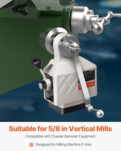 VEVOR Z-Axis Power Feed, Power Table Mill Feeder for Milling Machines, 0-200 RPM Adjustable Speed, 450 in-lb Torque, 120V Table Feed for Bridgeport and Knee-Type Mills with 5/8" End Shaft Diameter