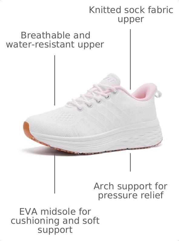 AVW Womens Non Slip Work Shoes Walking Sneakers Food Service Kitchen Shoes