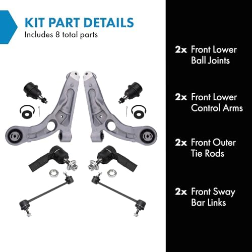 TRQ Front Steering & Suspension Kit Ball Joint Control Arm Sway Bar