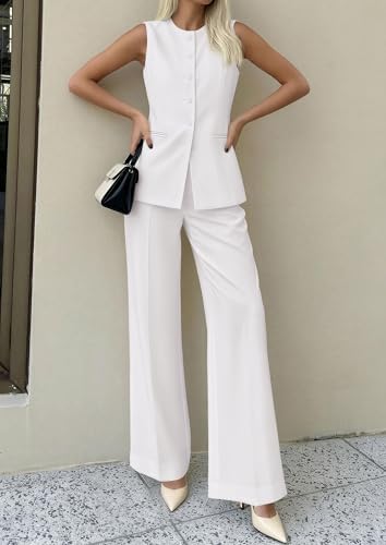 PRETTYGARDEN Women's 2 Piece Sets Business Casual Outfits