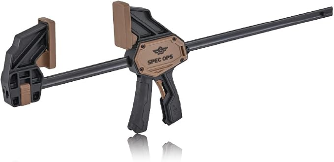 Spec Ops Tools Bar Clamps for Woodworking, Large One-Handed Trigger Clamp and Spreader, Heavy Duty, Large 19" Pack of 1