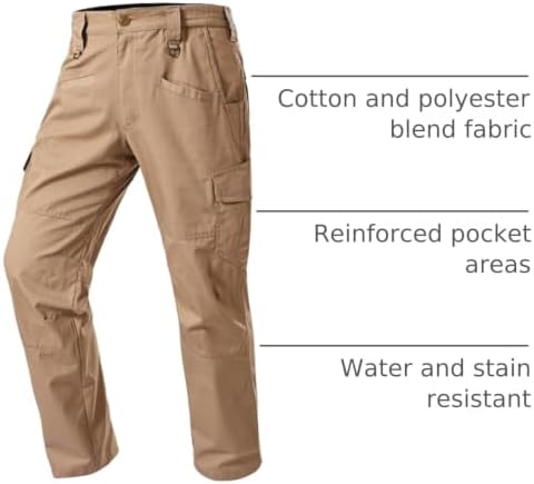 CNBQDD Mens Work Pants Cargo Tactical Construction for Men Ripstop Waterproof Lightweight Outdoor Hiking with Pockets