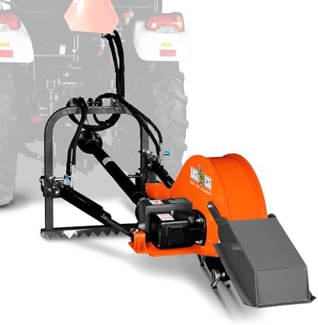 MechMaxx PTO Power 3-Point Hydraulic Cylinders Stump Grinder For 35-60hp Tractor, 24'' Cutting Wheel, 16 Carbide Teeth,Model TSG61