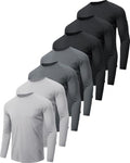 MLYENX 7 Pack Long Sleeve Shirts for Men Sun Protection Quick Dry