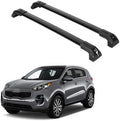 ERKUL Heavy Duty 220lbs Roof Rack Cross Bars for Kia Sportage 2017-2022 | Solid Metal Mounts | Aluminum Crossbars with Anti Theft Lock for Rooftop - Compatible with Flush Rails - Black