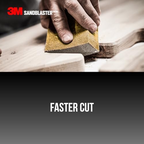 3M 20909-60 Sandblaster 60-Grit Sponge Block Sanding, Sponge, Block & Holder