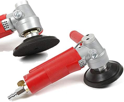 Air Wet Stone Polisher 4-Inch Pneumatic Air Wet Stone Grinder Polisher 4300RPM Granite Marble Stone Wet Air Sander Polisher Water Mill Pneumatic Polishing Tool (4300RPM, 4'' Polishing Disc)