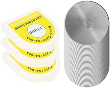 45mm Rotary Cutter Blades 50 Pack Replacement for Fabric & Craft