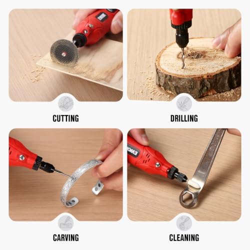 EWORK 448PCS Cordless Rotary Tool Kit 5-Speed Power Rotary Tool Accessories