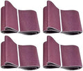 6 x 108 Inch, 4Pcs 80 Grit Sanding Belts, Aluminum Oxide Abrasive Belts with Butt Joint for Wood & Metal Sanding/Polishingr (4, 6x108 In-80Grit)