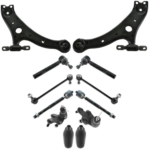 TRQ Front Steering & Suspension Kit Ball Joint Control Arm Steering Rack