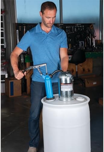 Performance Tool W54268 Blue General Purpose Lever Action Barrel Drum Pump - Fits 5 to 55 Gallon Drums