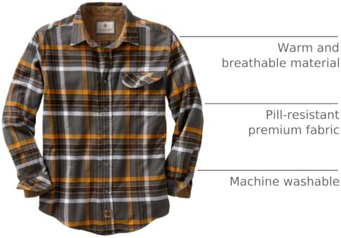 Legendary Whitetails Mens Flannel Long Sleeve Button Down 100% Cotton Shirt
