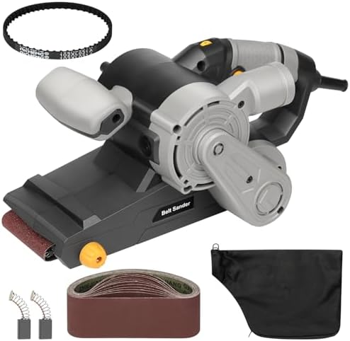 3×21-Inch Belt Sander,8 Amp Variable-speed 170-380RPM 12 Pcs Belts