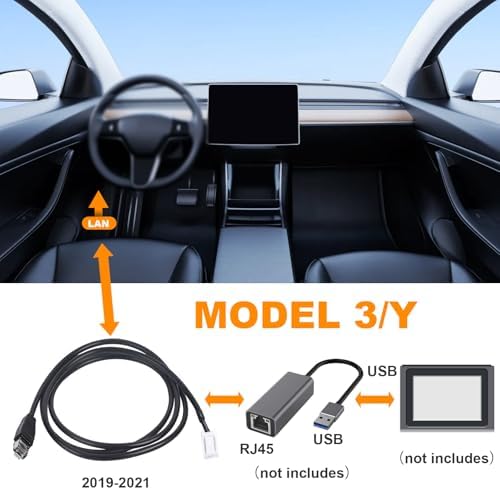 Diagnostic Service Cable Kit Compatible with Model 3/Y & Model S/X, OBD2 Diagnostic Cord OBD Repair Support Cable Replacement for 1137658-00-C,1013230-00-A,1930388-00-A