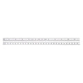 Starrett Full Flexible Steel Rule with Satin Chrome Finish, Quick Reading, and Inch Graduation - 34 Graduation, 11-3/4" Length, 0.4mm Thickness - C334-300