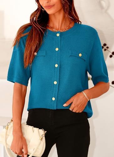 PRETTYGARDEN Women's Summer Casual Button Down Shirts