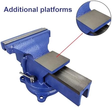 8 Inch Milling Machine Vise Bench Clamp Vise with 360°Flexible Swivel Locking Base High Precision Milling Machine Bench Vise Industrial Grade Vise