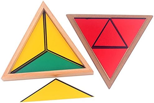 Montessori Wood Math Geometry Shape Teaching Aids Constructive Triangles Rectangular Pentagon 5 Sets Early Preschool Educational Toys