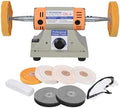 4" Jewelry Polisher & Adjustable Variable Speed Grinder Machine - With 6 Cloth Wheels & 2 Abrasive Wheels, Safety Glasses & Compound for Jewelry, Metal, Wood, Jade, Plastic Polishing