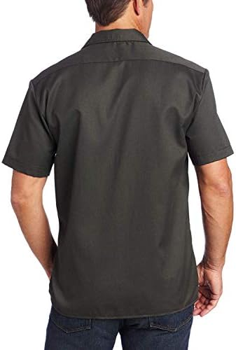 Dickies Men’s Short Sleeve Work Shirt – Durable Twill Button Down Shirts for Men, Lightweight Uniform for Daily Wear