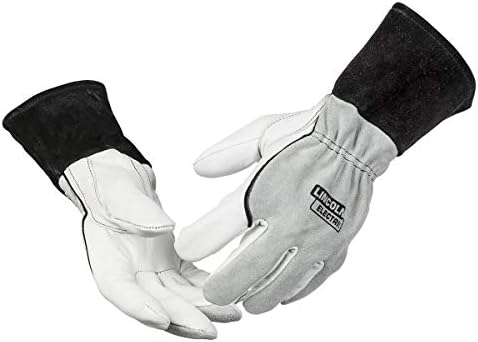 Lincoln Electric DynaMIG Traditional MIG Welding Gloves | Top Grain Leather | 2XL | K3805-2XL,White