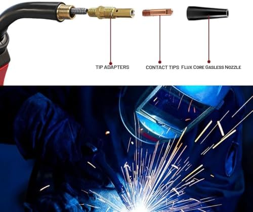 5PK Flux Core Gasless Nozzle Replacement KP1939-1 KH726 Compatible with Lincoln Magnum 100L & Forney & Chicago Electric & Clarke & Tweco Mini #1 mig gun part