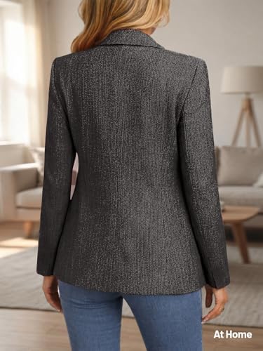 Mina Self 2026 Women's Fall Tweed Blazer Plaid Jacket Business Casual Coat