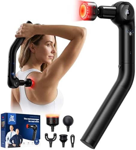 BOB AND BRAD L7 Ultra Massage Gun with Heat, Red Light & Extension Handle