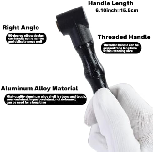 90 Degree Flexible Shaft Rotary Tool Handpiece Black
