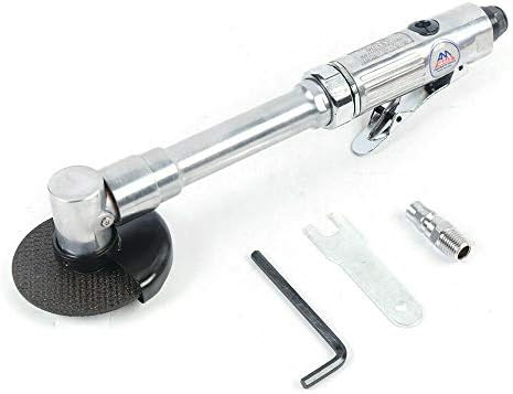 Futchoy 1/4" Pneumatic Angle Grinder Air Cutting Machine Long Handle Air Angle Grinding Cutter Sander Tool 90PSI 18000RPM