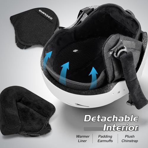 Odoland Ski Helmet with 2-in-1 Visor Goggles, Lightweight for Men Women