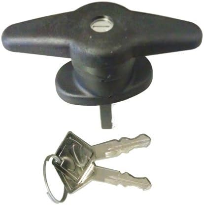 Gordon Glass Co. A.R.E. QLT T-Handle - Clockwise Rotation | T-Handle for are Pickup Truck Camper Shell Door with 2 Keys