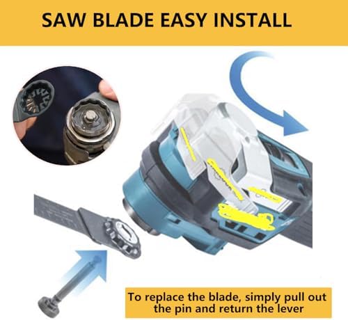 20 Pcs Titanium Oscillating Saw Blades Compatible with Star-Lock Tools