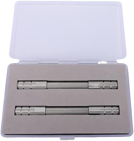 POCREATION 2-Pack Double Ended Pin Vise, Stainless Steel Manual Hand Drill Tool, 12cm/4.7in Length, for Watch Repair, Jewelry Making, Handicraft