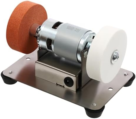 Mini Belt Sander Electric Benchtop Sander 96W Bench Grinder Sanding Machine Handcraft System Bench Grinder Polisher 7 Adjustable for DIY Craft Wood Stained Glass Jewelry Making