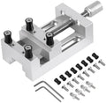 Mini Drill Press Vise, High Precision Aluminum Small Vise 0-1.85" Clamping Range for Crafts, Jewelry Making, Modeling, Repairs, Hobbies, Watches & Small Electronics, Mini Vise for Micro Fabrication