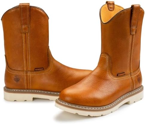 SUREWAY 10in Mens Soft/Steel Toe Waterproof Wellington Work Boot