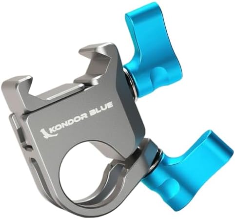 KONDOR BLUE | 15mm Rod Parallel NATO Clamp | Quick Release NATO Mount, Spring Safety Stop, Low Profile, Locks a 15mm Rod Parallel to a NATO Rail | Space Gray